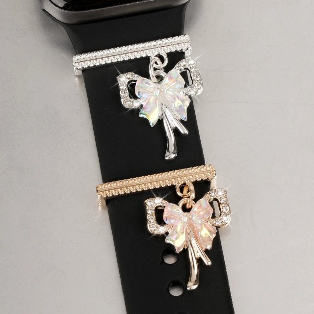 Charming Bow Watchband Decorative Loop for Apple Watch & Silicone Bands