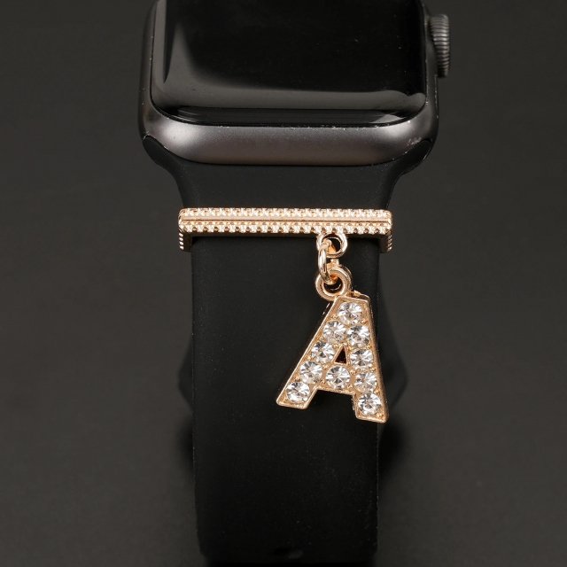 Rhinestone Alphabet Charms for Apple Watch Band