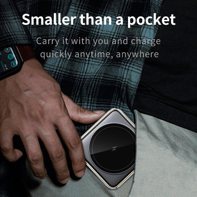 Foldable 3-in-1 Magnetic Wireless Charger Stand for iPhone, Apple Watch, AirPods
