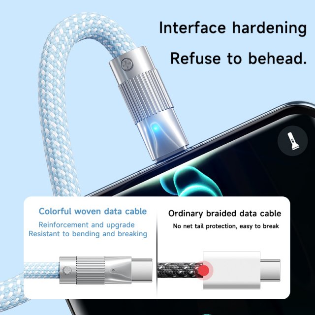 120W USB C Fast Charging Cable for Apple iPhone 15 and More