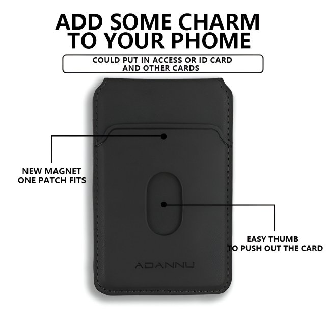 Luxury Magnetic Leather Card Holder for iPhone with MagSafe Compatibility
