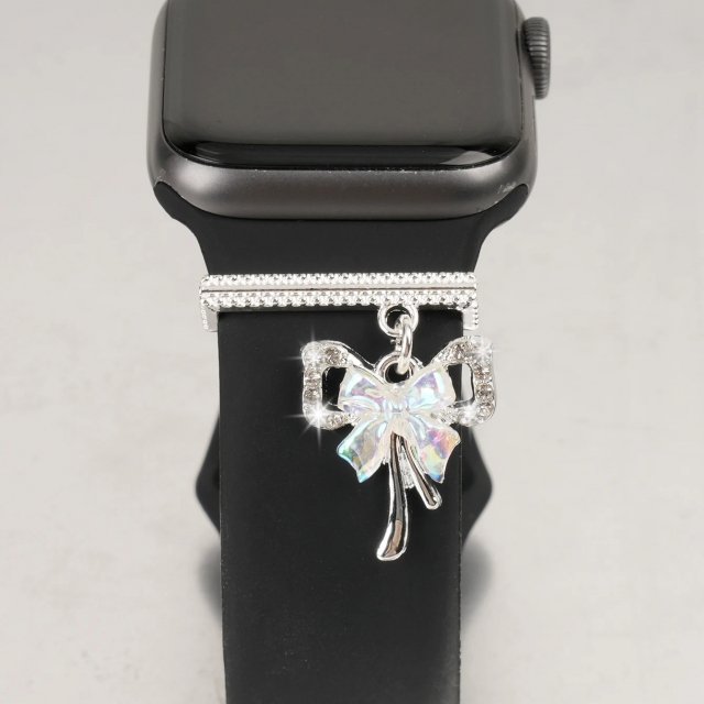 Charming Bow Watchband Decorative Loop for Apple Watch & Silicone Bands