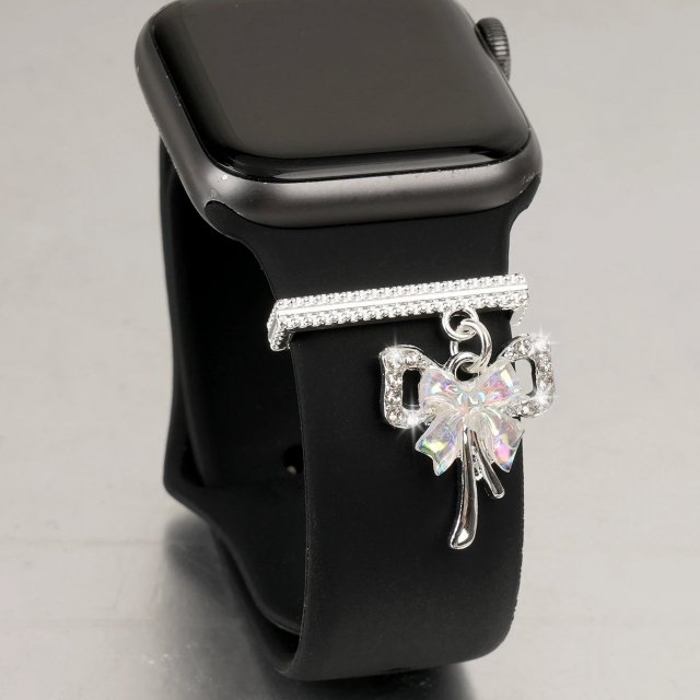 Charming Bow Watchband Decorative Loop for Apple Watch & Silicone Bands