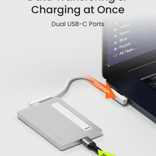 Ultra-Slim M.2 NVMe SSD Enclosure - 10Gbps USB-C for Apple Devices