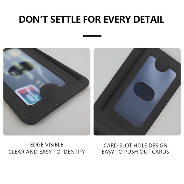 Luxury Magnetic Leather Card Holder for iPhone with MagSafe Compatibility