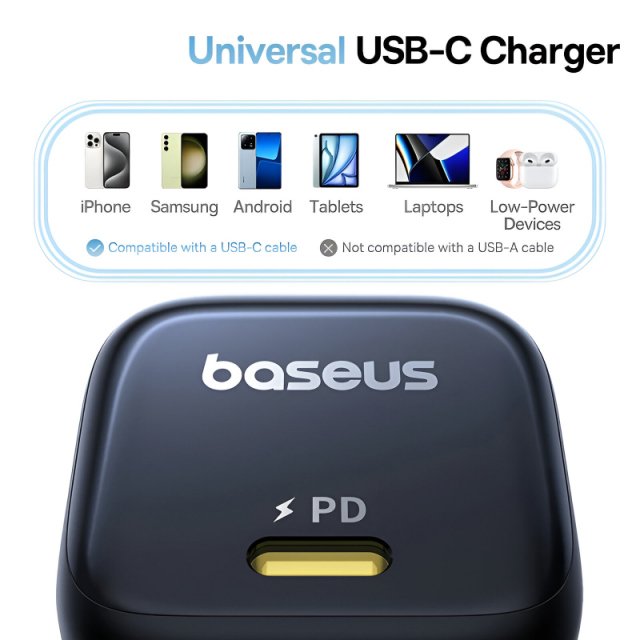 45W GaN Fast Charger for Apple iPhone 16 Pro Max with Type-C Port
