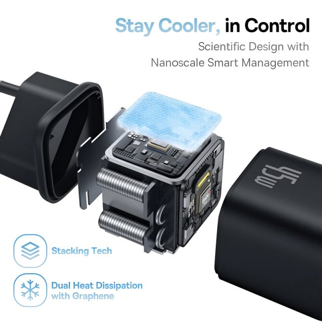 45W GaN Fast Charger for Apple iPhone 16 Pro Max with Type-C Port