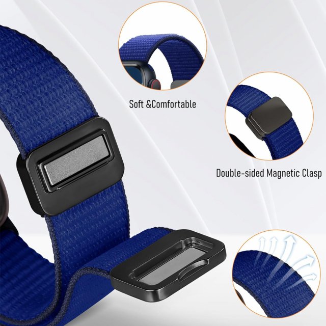 Magnetic Nylon Sport Loop Strap for Apple Watch Ultra