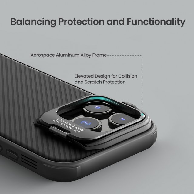 MagSafe Case with Camera Lens Cover and Kickstand for iPhone 16 Pro Max