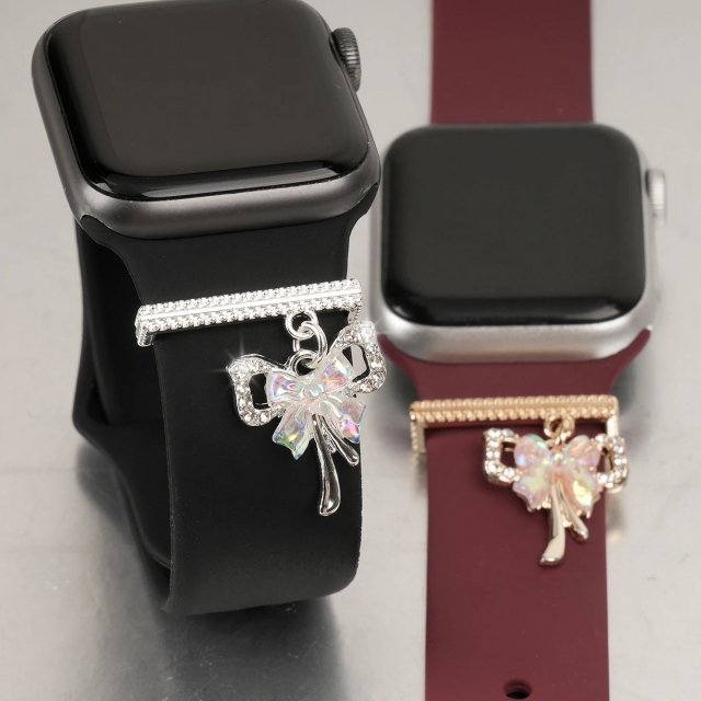 Charming Bow Watchband Decorative Loop for Apple Watch & Silicone Bands