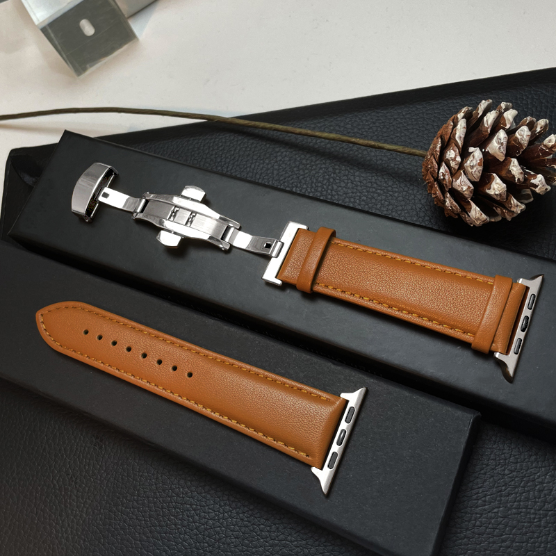 Silver button brown