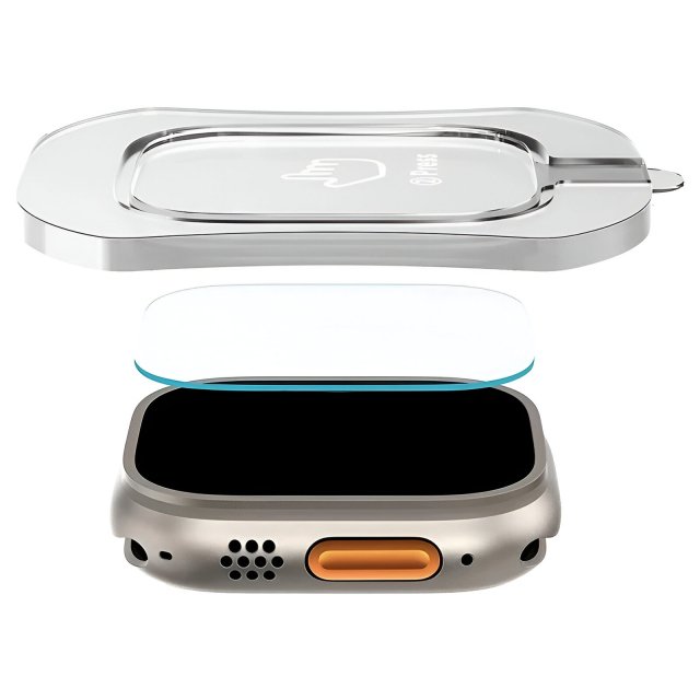 HD Tempered Glass Screen Protector for Apple Watch Ultra 49mm with Easy Install Tool