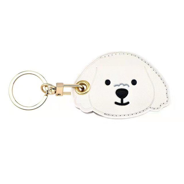Cute Leather Keychain Case for Apple Airtag Protection