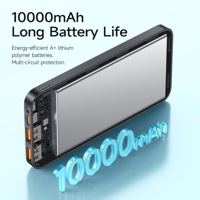 22.5W Ultra-Thin 10000mAh Fast Charging Power Bank for iPhone and Apple Devices