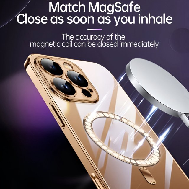 Strong Magnetic Translucent TPU Case for iPhone 15 & 16 Pro Max