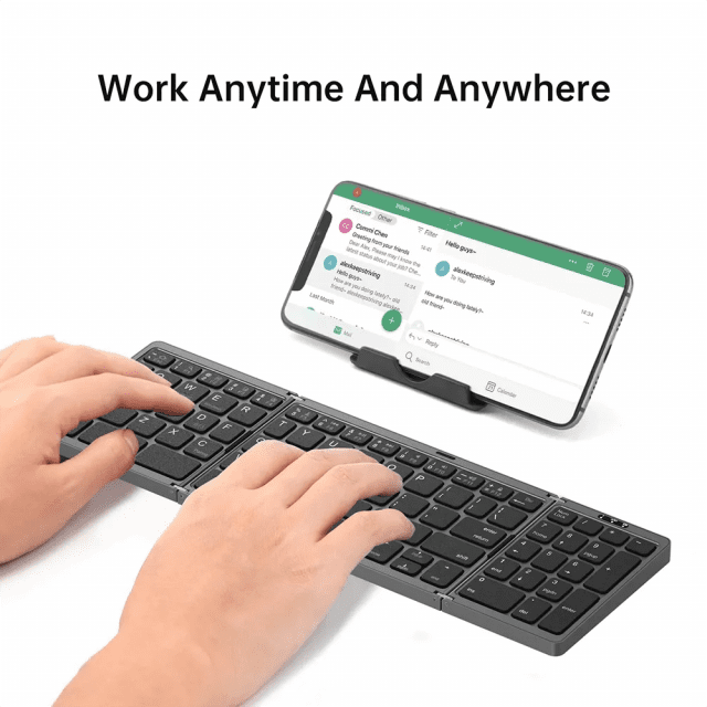 Portable Folding Bluetooth Keyboard for Apple Devices