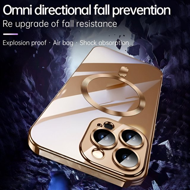 Strong Magnetic Translucent TPU Case for iPhone 15 & 16 Pro Max