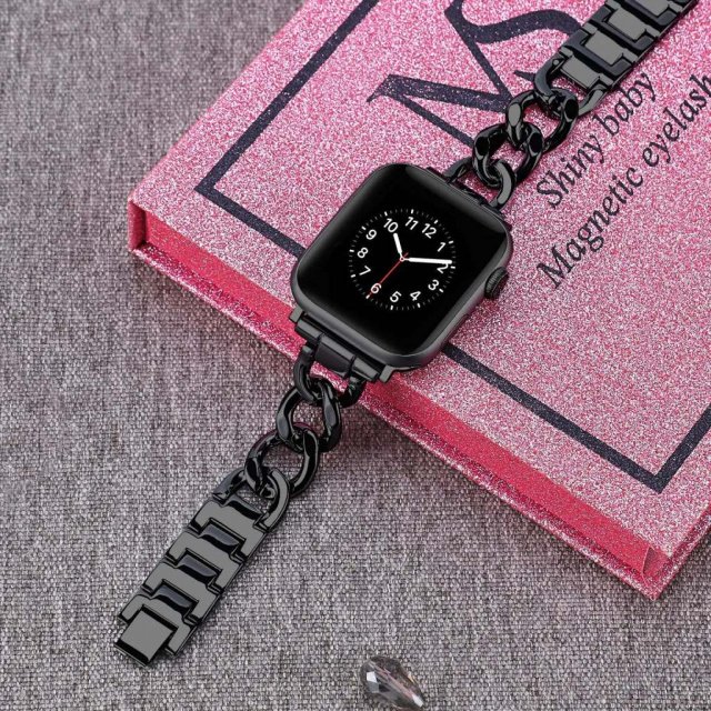 Gold Stainless Steel Loop Strap for Apple Watch 8/7, 44mm, 41mm, 45mm