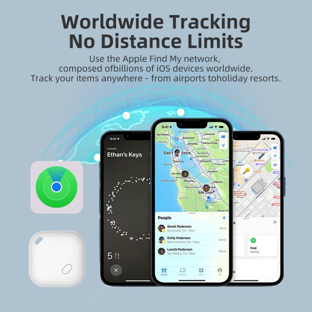 Smart Bluetooth Tracker for Apple Find My