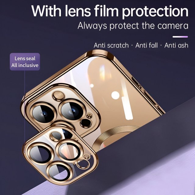 Strong Magnetic Translucent TPU Case for iPhone 15 & 16 Pro Max