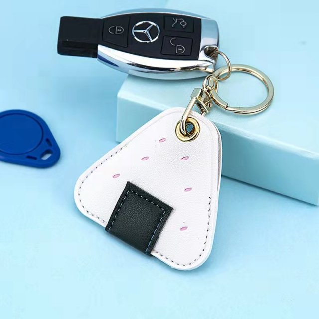 Cute Leather Keychain Case for Apple Airtag Protection