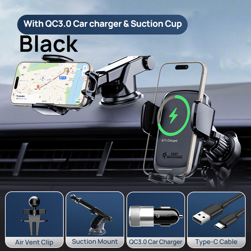Black With Suction Cup