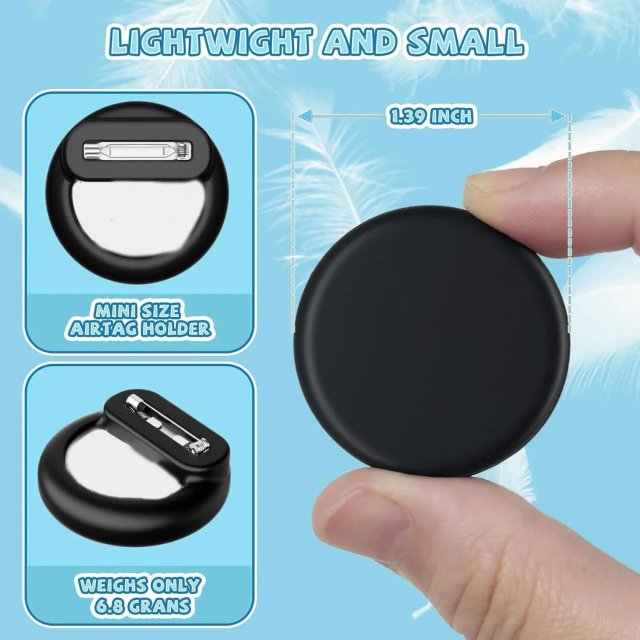 Silicone AirTag Holder with Safety Pin for Apple AirTag