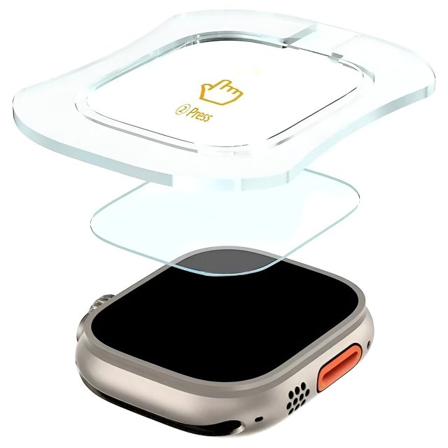 HD Tempered Glass Screen Protector for Apple Watch Ultra 49mm with Easy Install Tool