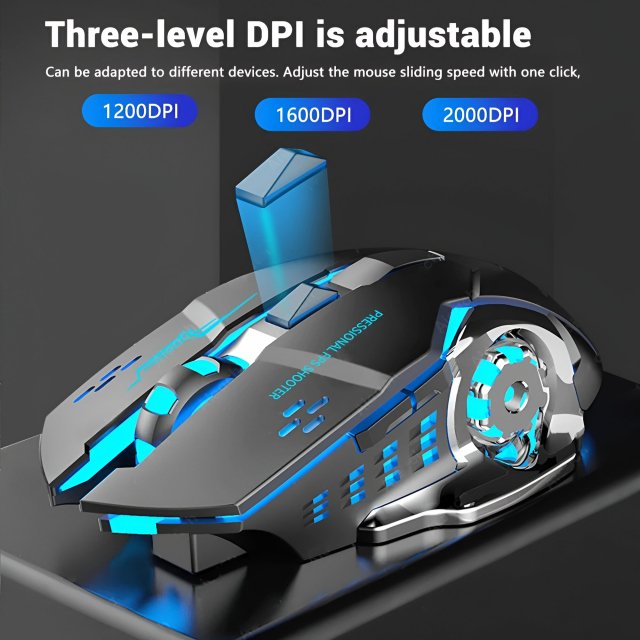 Rechargeable Wireless Gaming Mouse with Backlight