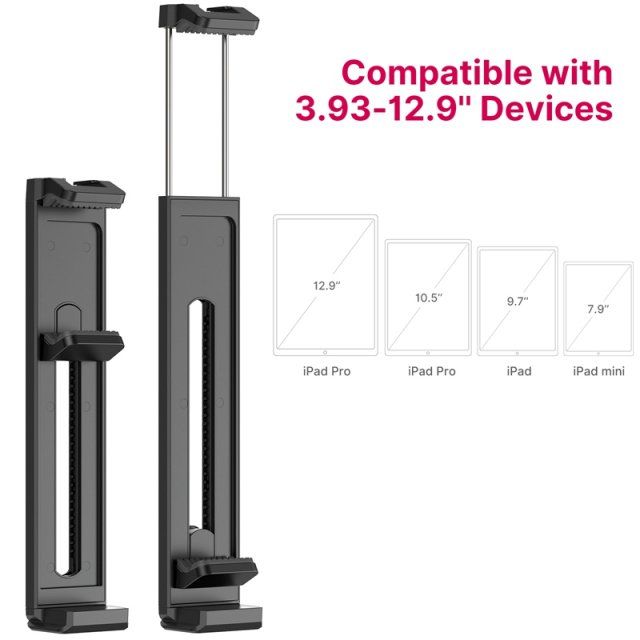 Universal Tablet Tripod Mount for Apple iPad Pro, Air, Mini