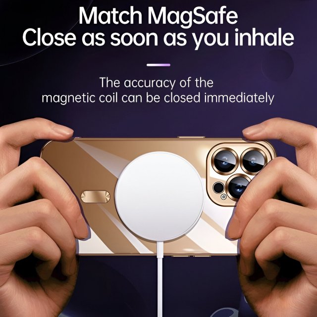 Strong Magnetic Translucent TPU Case for iPhone 15 & 16 Pro Max