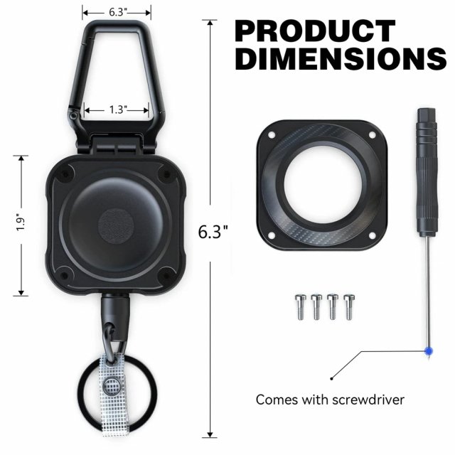 Retractable Keychain Protective Case for Apple AirTag