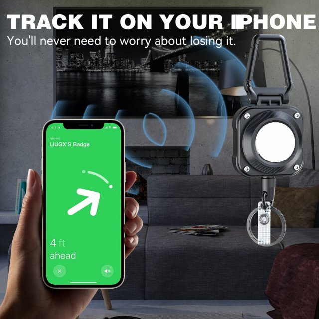 Retractable Keychain Protective Case for Apple AirTag
