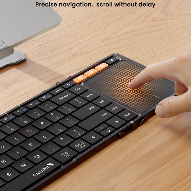 Foldable Bluetooth Keyboard with Touchpad for Apple Devices