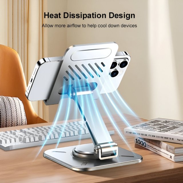 Adjustable Aluminum Phone & Tablet Holder for Apple Devices