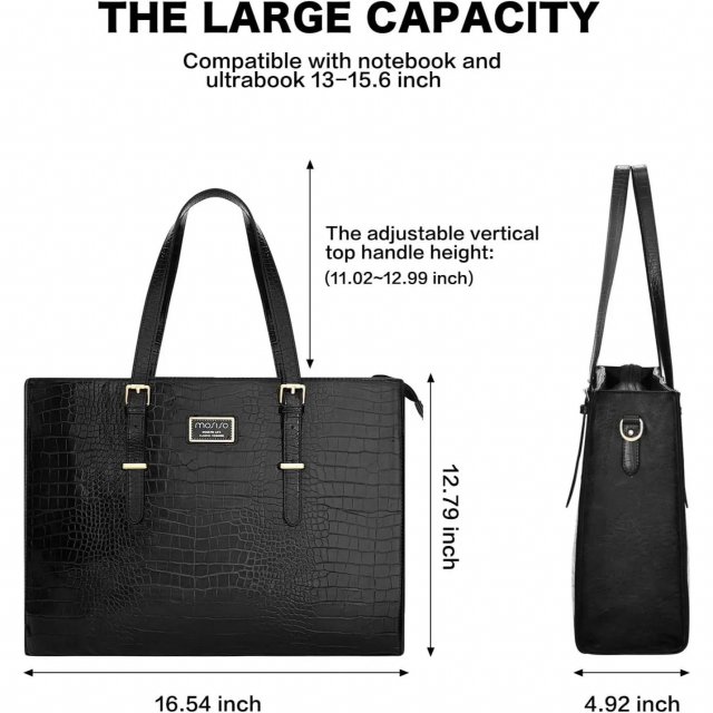 Stylish PU Leather Laptop Bag for Women