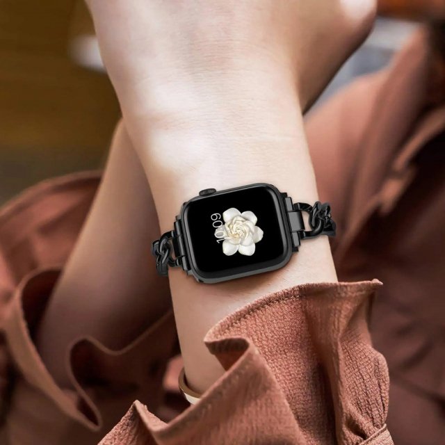 Gold Stainless Steel Loop Strap for Apple Watch 8/7, 44mm, 41mm, 45mm