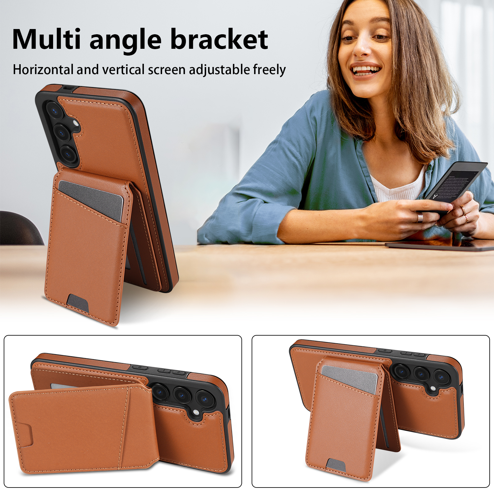 2-in-1 Detachable Wallet Leather Case with Card Holder for Samsung Phones - Image 7