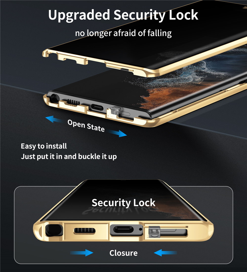 Metal Magnetic Anti-Peeping Privacy Cover for Samsung Galaxy S24 & S23 - Image 4