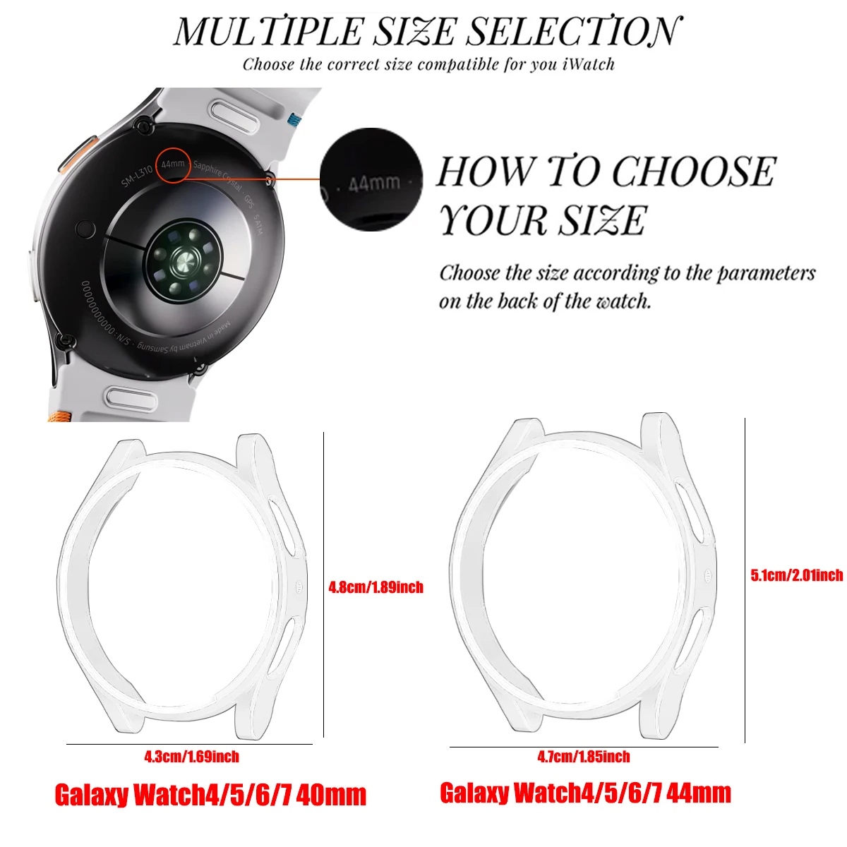 Silicone TPU Protective Case for Samsung Galaxy Watch 4-7, 40mm & 44mm - Image 7