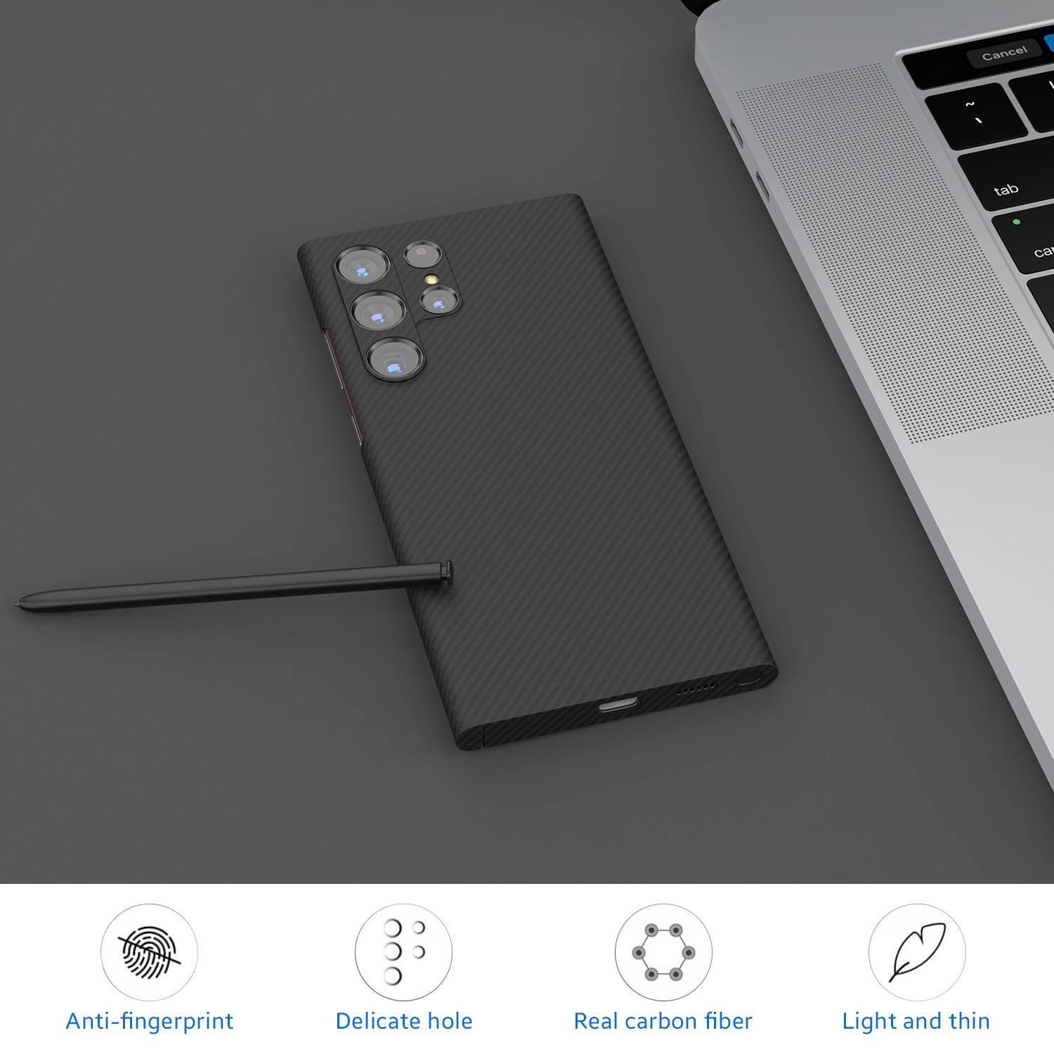 Ultra-Thin Carbon Fiber Case for Samsung Galaxy - Image 5