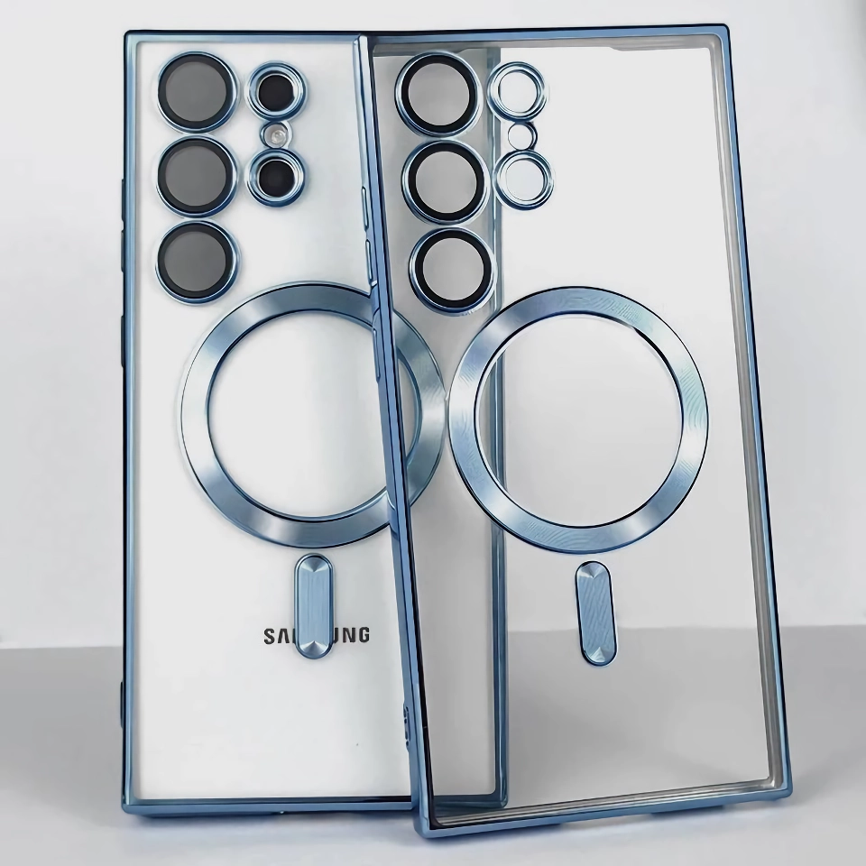 Magnetic Wireless Charging Soft Back Cover with Lens Protector for Samsung - Image 7