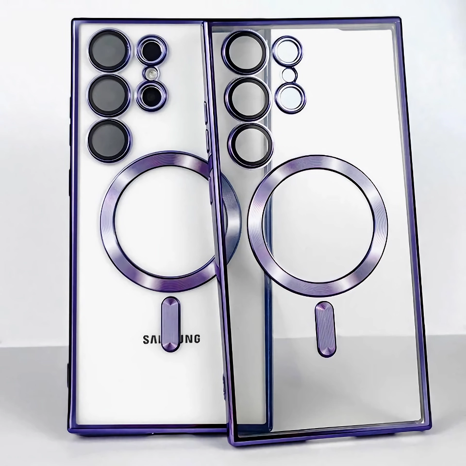 Magnetic Wireless Charging Soft Back Cover with Lens Protector for Samsung - Image 6