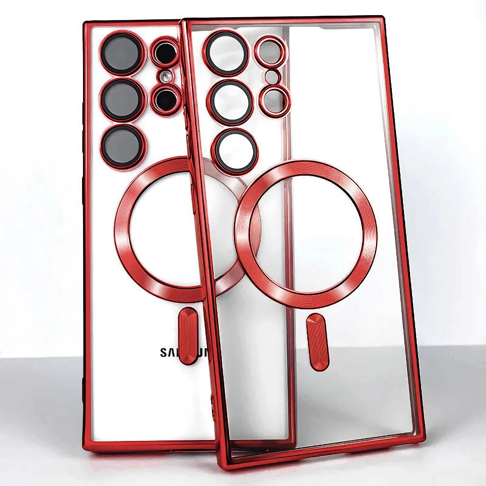 Magnetic Wireless Charging Soft Back Cover with Lens Protector for Samsung - Image 4