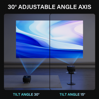 Alternative view of Smart Android 11 Projector 4K WiFi Bluetooth 1080P Home Cinema Outdoor Portable Projector