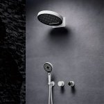Luxurious Wall-Mounted Shower System with Hot & Cold Water