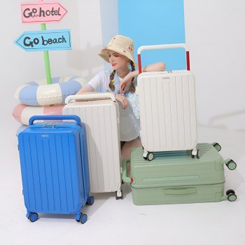 Alternative view of Large Capacity 24" Women Travel Suitcase with Wider Handle and Spinner Wheels