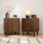 Mid Century Modern Nightstands with Drawers
