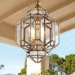 Vintage Glass Pendant Light with LED Compatibility for Indoor and Outdoor Spaces