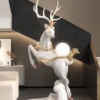 Alternative view of Nordic Elk Floor Lamp